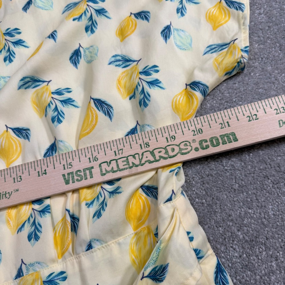 Marine Layer Camila Lemon Mini Dress Butter Yellow Button XL Hemmed Babydoll - Picture 16 of 16